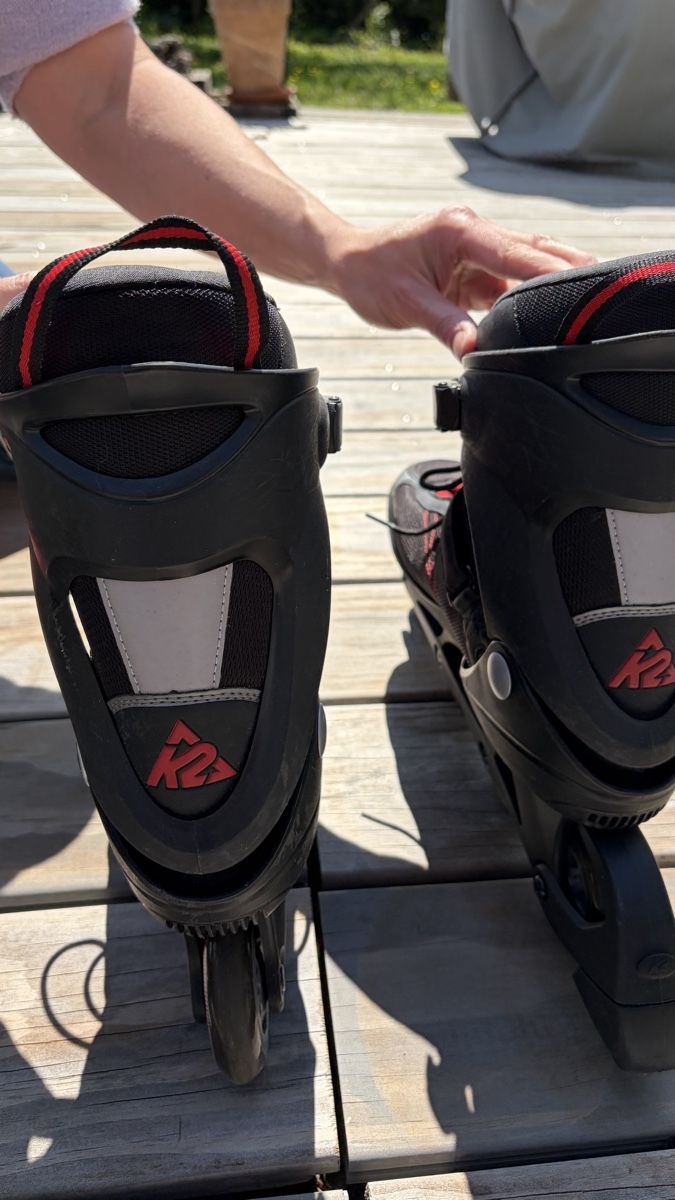 K2 Pattini in linea & Pattini a rotelle: Inline skates Herren + Hand/Knie/Ellenbogen-schoner  – Usato da Stein AG venduto da BIBI2007 3