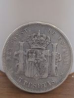 5 Pesetas Spanien 1890 Alfonso XIII Silbermünze