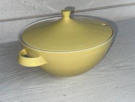 Rössler Suppenterrine Suppenschüssel gelb Vintage 60er Jahre