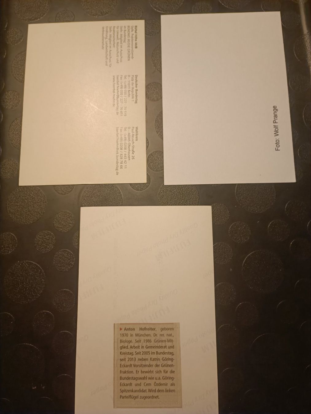Autografi: Politik DE - handsignierte Autogrammkarten Set – Usato da Menziken venduto da Artographs 1
