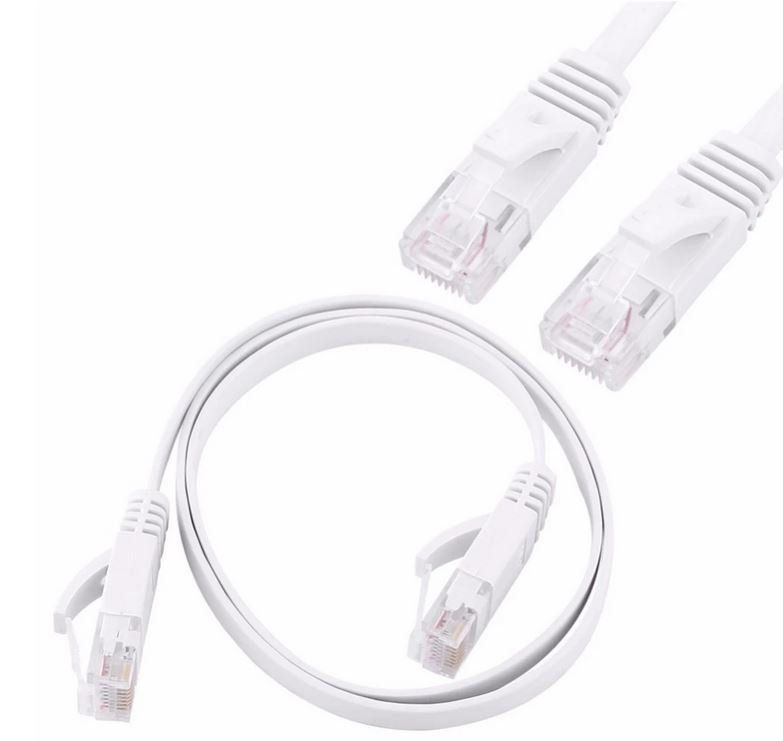 Cavi: LAN Kabel CAT6 - 1m - flach - weiss – Nuovo e nell'imballaggio originale da Sursee venduto da allduino