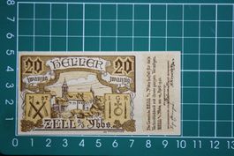 currency emergency money austria zell 20 heller 1920
