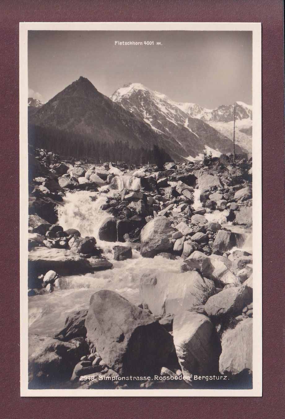 Cartes postales: Simplonstrasse - ROSSBODEN - Bergstutz – D'occasion à Pully par nicecards