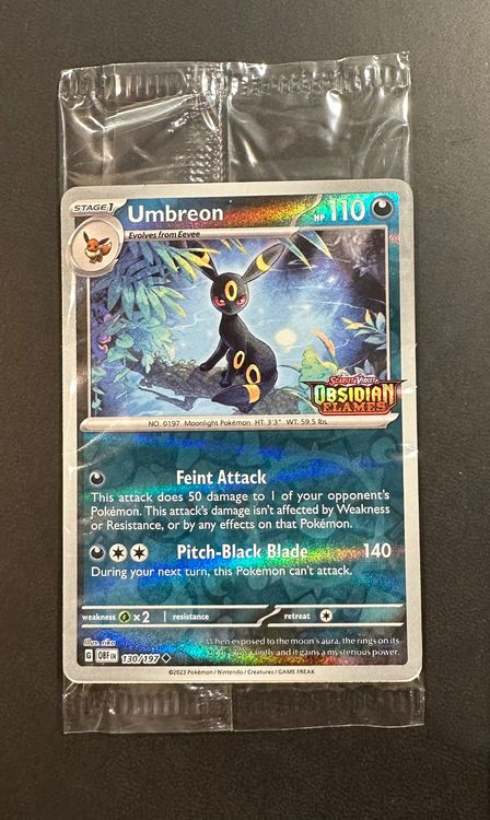 Pokemon Umbreon 130/197 Promo Schweiz Exklusiv Stamp EN SL (Gebraucht ...