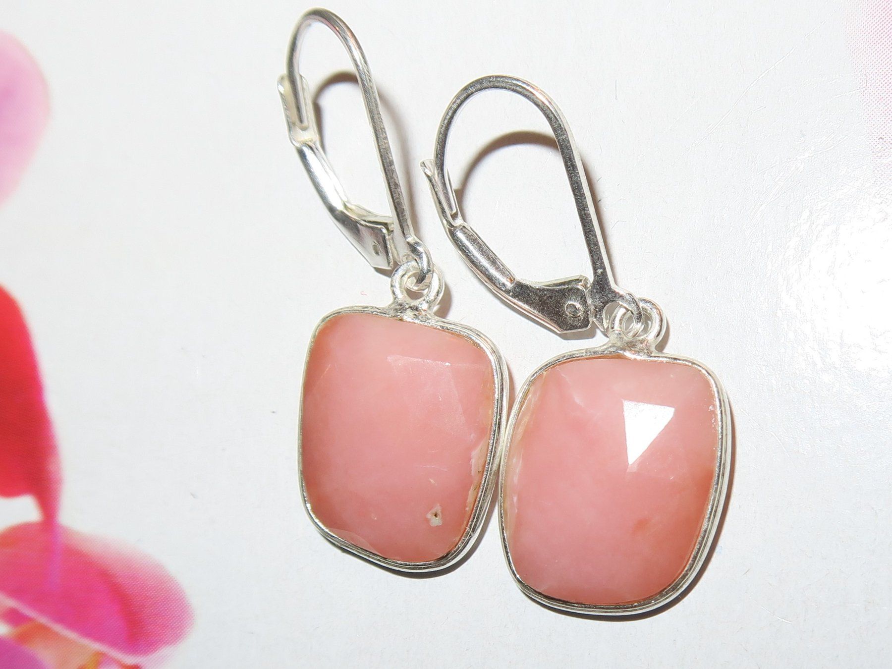 Orecchini pendenti & Orecchini a lobo: Ohrringe Pink OPAL 925 Silber – Nuovo e nell'imballaggio originale da Visp venduto da steinschmuckwelt 2