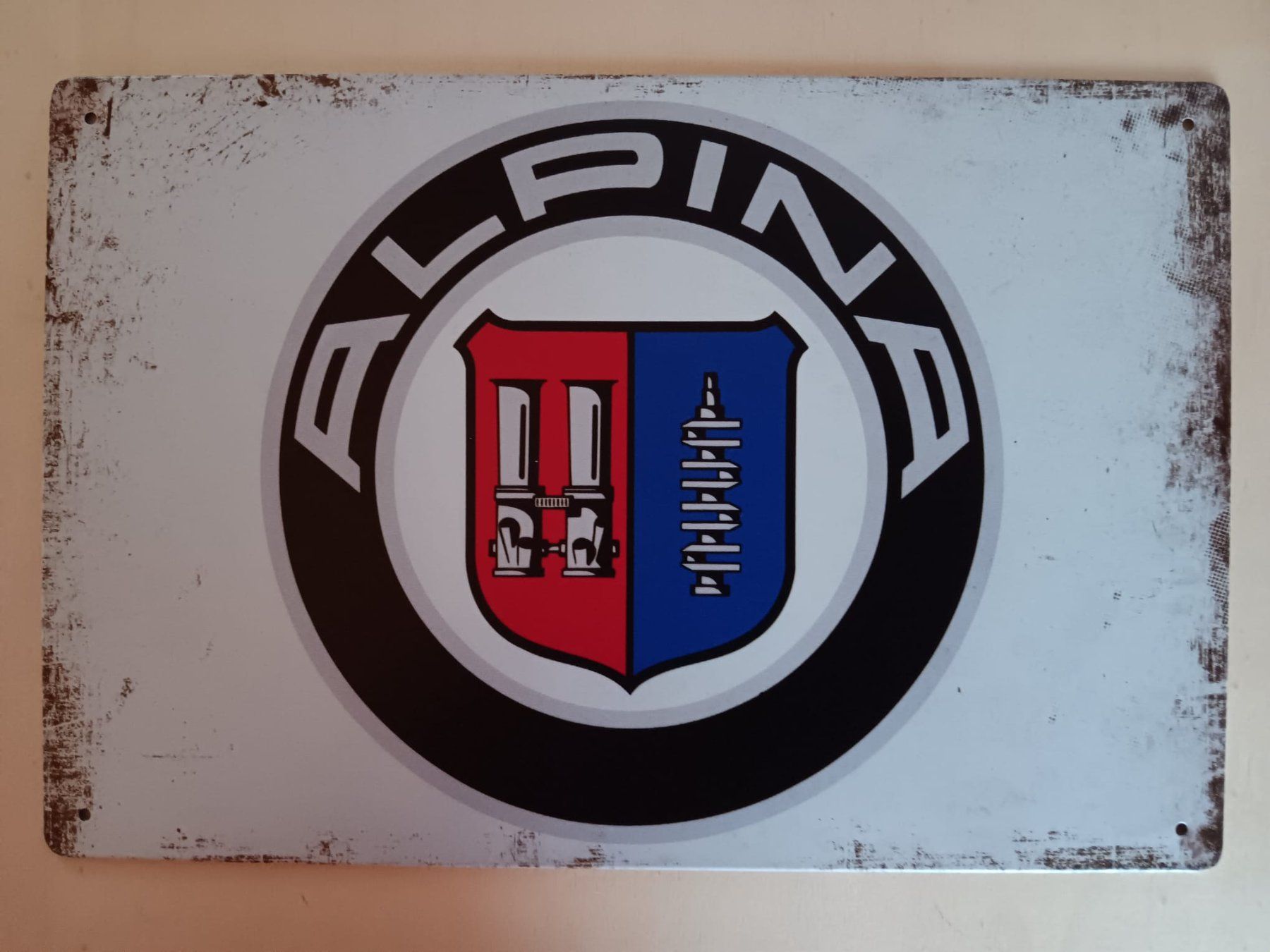 Insegne: Alpina Blechschild – Nuovo e nell'imballaggio originale da Alberswil venduto da mech350
