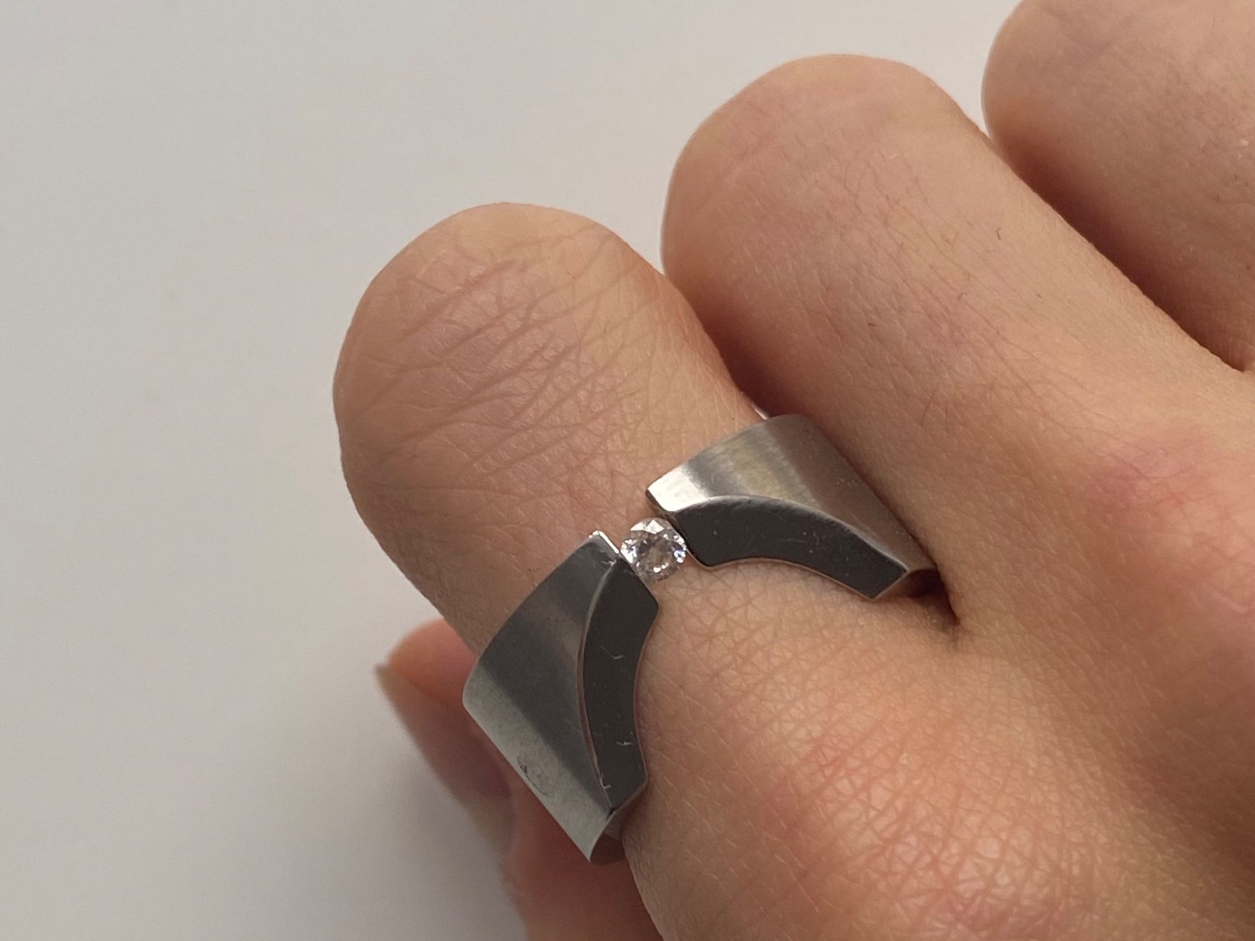 Anelli: Xenox Edelstahl Ring mit Edelstein – Nuovo (secondo la descrizione) da Givisiez venduto da sgu_k58r 4