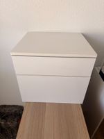 Nachttisch-Kommode weiss 2 Schubladen guter Zustand