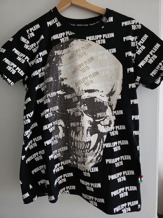 Body-shirt Philipp Plein Schwarz mit Totenkopf Logo Grösse L
