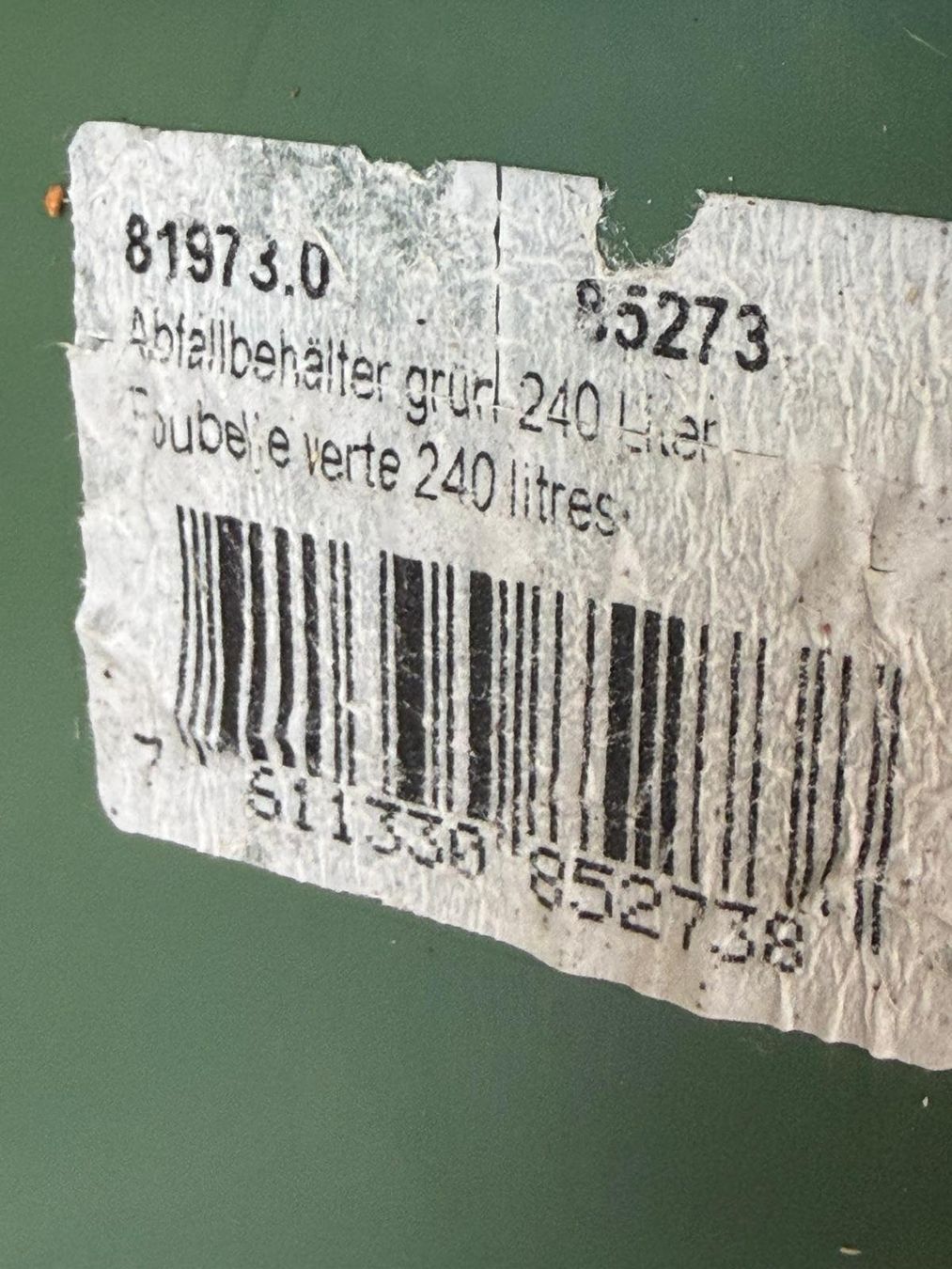 Altro per Ufficio & Commercio: GRÜNER MÜLL CONTAINER 240L – Usato da Meienried venduto da ManuelaBoutique 6