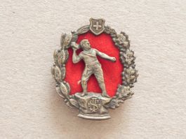Abzeichen Schweiz Steinstossen um 1900