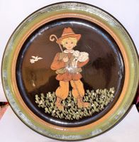 Wandteller Schäfer(Knabe + Schaf) Keramk