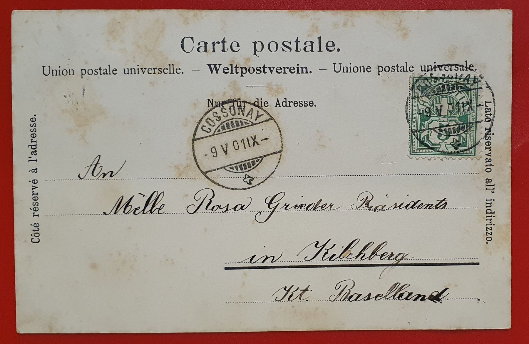 Ansichtskarten: Sarraz 1901 - Vue Générale – Gebraucht aus Kreuzlingen von Rschweiz1 1