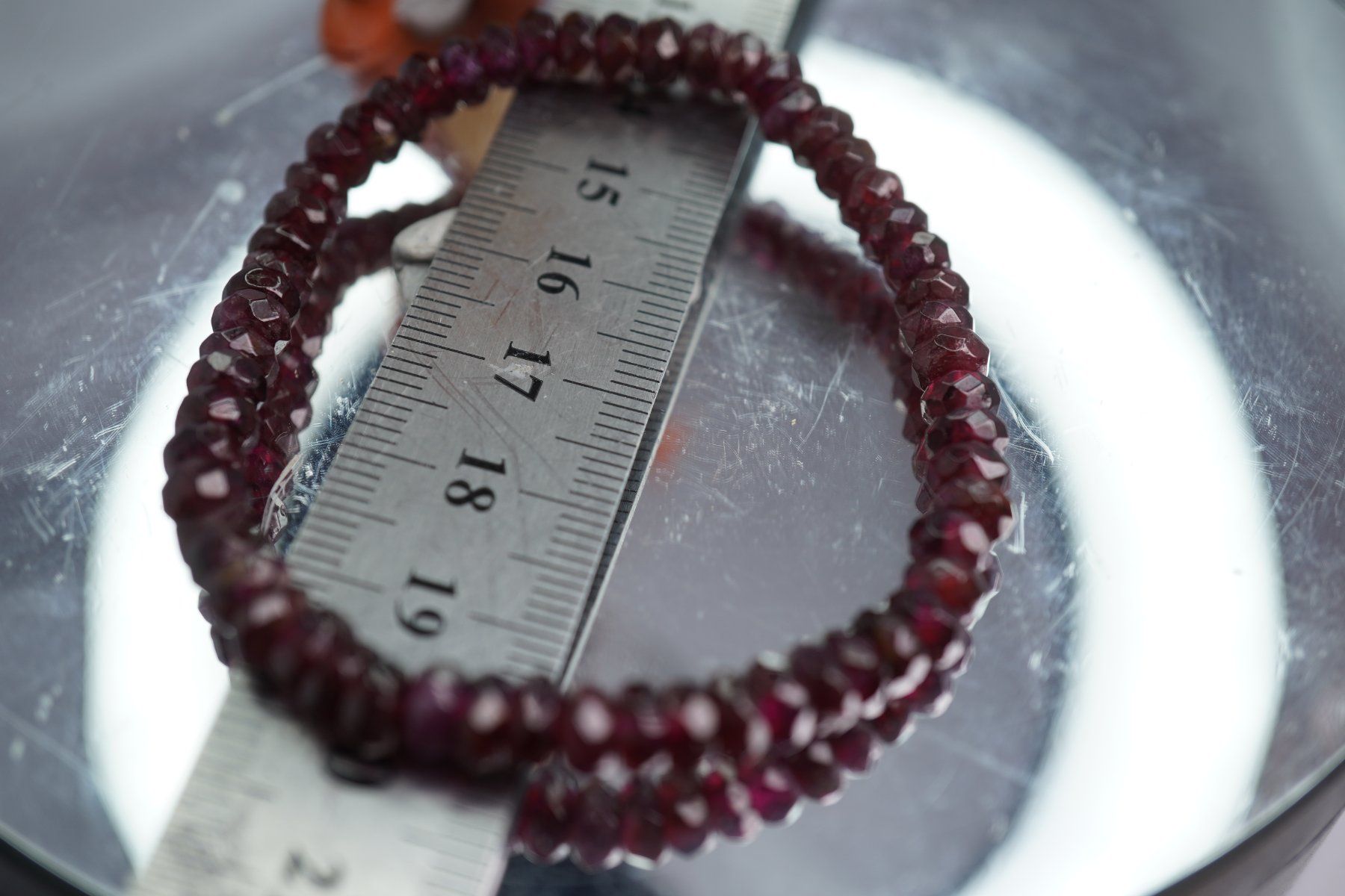 Bracciali & Braccialetti: Granat Facettiert    Top  ca 6mm    Armband    Topstone – Nuovo e nell'imballaggio originale da Eschenbach SG venduto da topstone 6