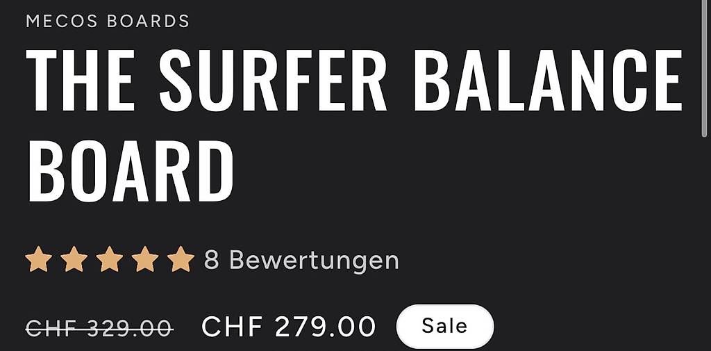 Hometrainer: Mecos Surfer Balance Board – Usato da Erlenbach ZH venduto da TabsyB 1