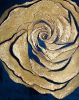 Golden Memories in Textured Blossom Acrylic Painting