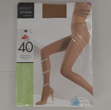 Ellen Amber Compact Light Strumpfhose 40den Gr.L Sun Kissed