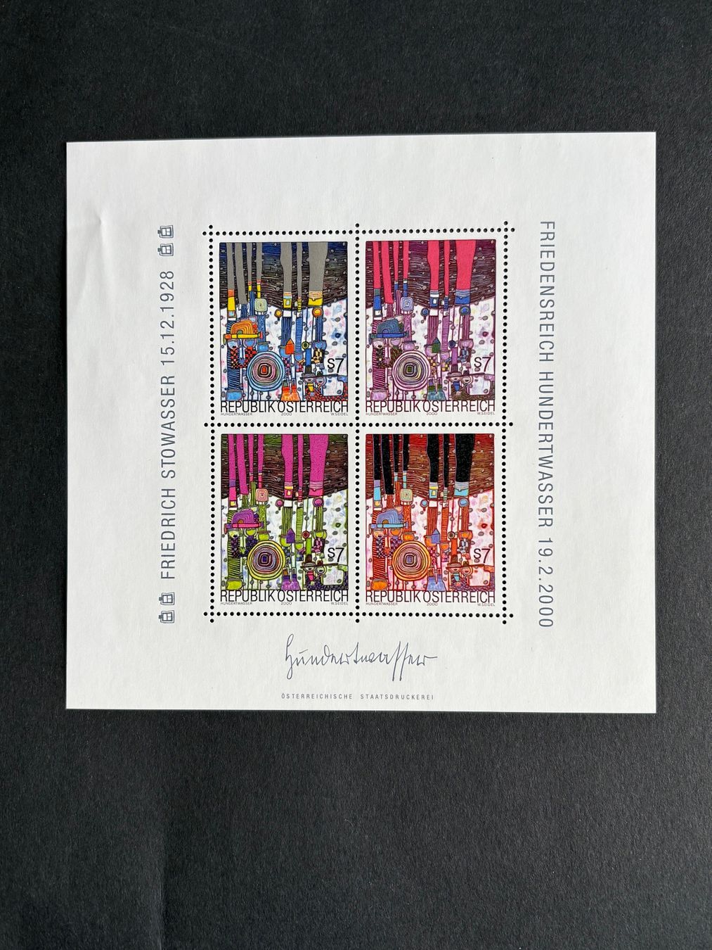 Tutti i francobolli: Briefmarkenblöcke Österreich 2000 – Usato da Steinmaur venduto da Nicorutishauser 1