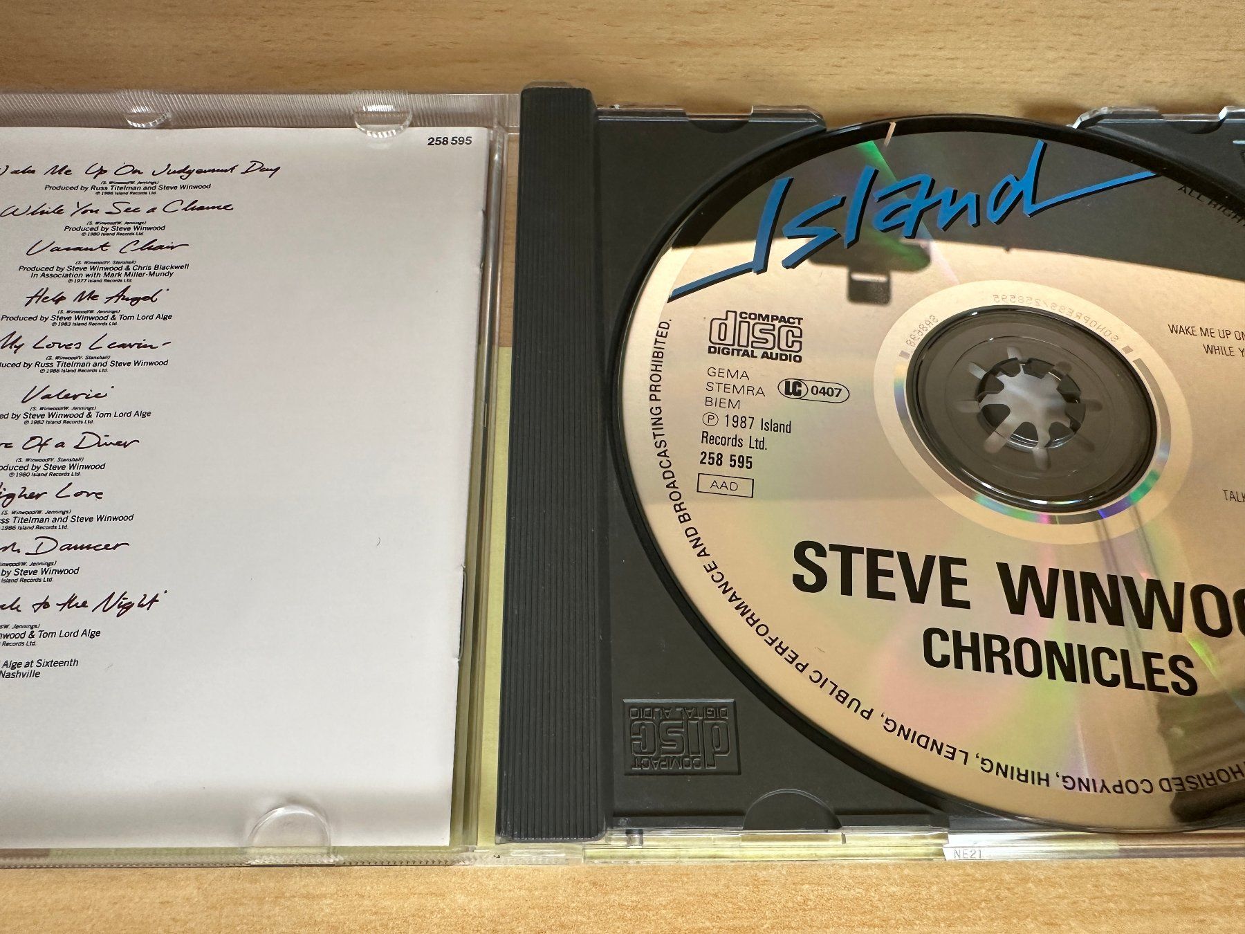 CDs: Steve Winwood – Chronicles – Gebraucht aus Rikon im Tösstal von Alpenmutz 2