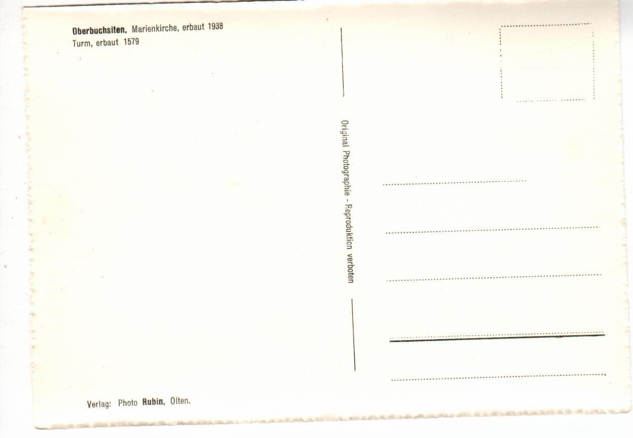 Ansichtskarten: Oberbuchsiten - Marienkirche – Gebraucht aus Wolhusen von Curver9 1