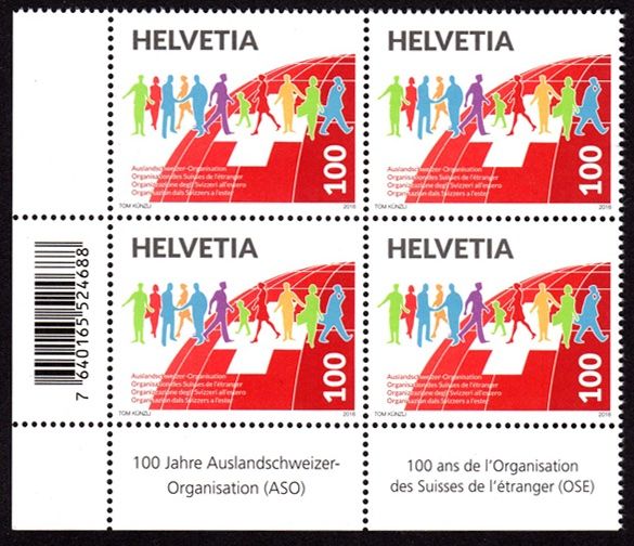 Tutti i francobolli: Viererblock Auslandschweizer** – Nuovo (secondo la descrizione) da Dottikon venduto da haeusibuh5