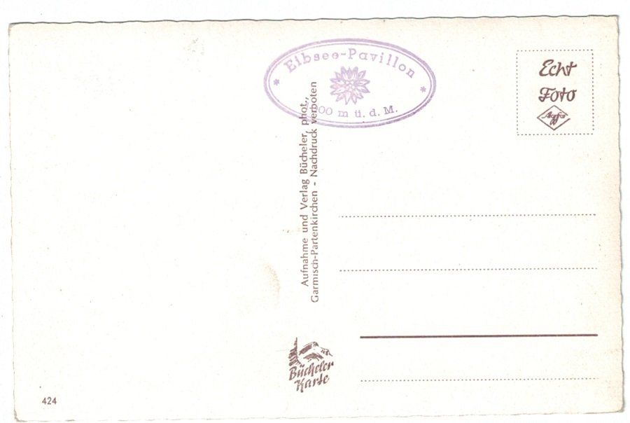 Cartoline postali: Eibsee mit Waxenstein – Usato da Frauenfeld venduto da POML 1