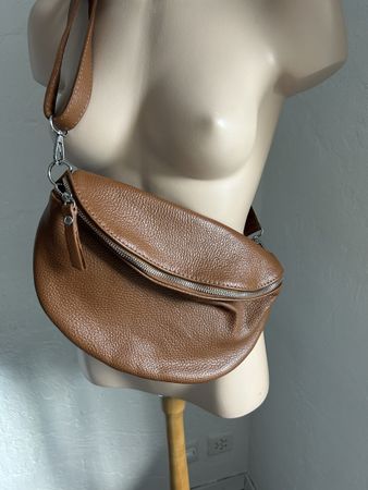 Bauchtasche Leder braun