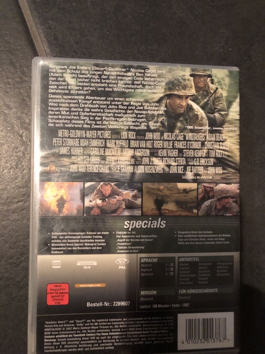 Tutti i DVDs: Windtalkers nicolas cage – Usato da Seengen venduto da Predator86 1