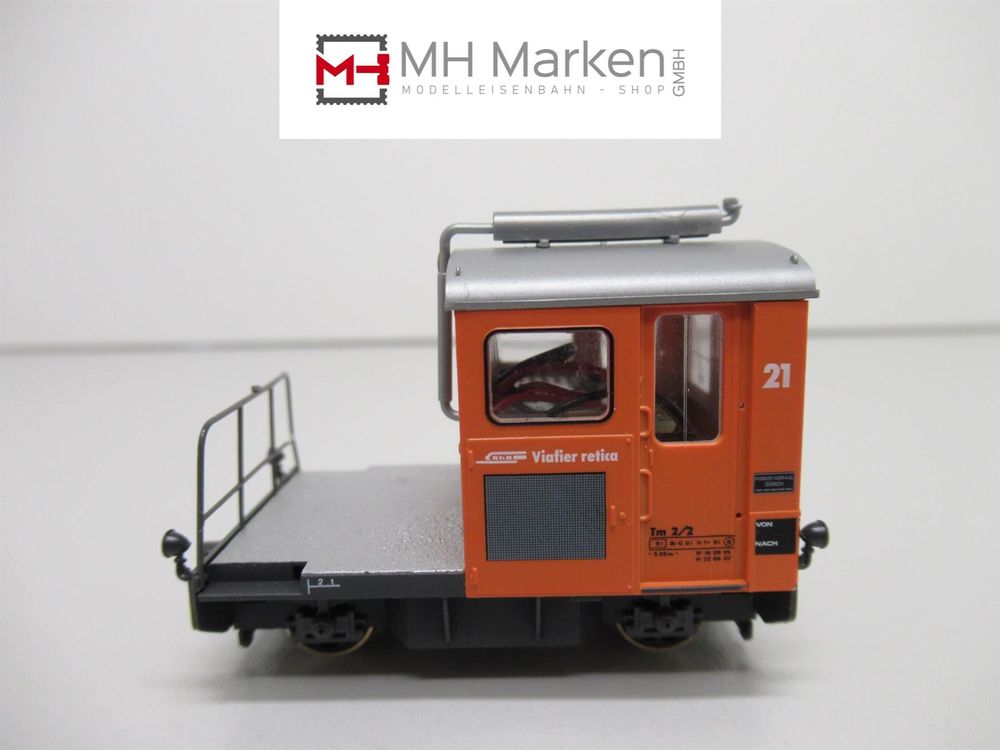 Modelo A Escala 1/87 H0m De Tractor RhB Tm 2/2 93 - Kit Sin Pintar, Resina, Para Maquetas Ferroviarias