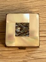 Vintage Schmuckschatulle Perlmutt Metall