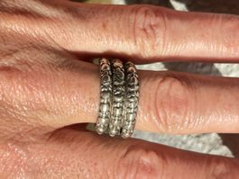 Vintage Ring  indian muster 3 lines (Grösse 61)