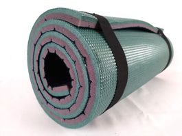Yoga-/Fitnessmatte 187 × 55 × 2 cm Grün/Grau