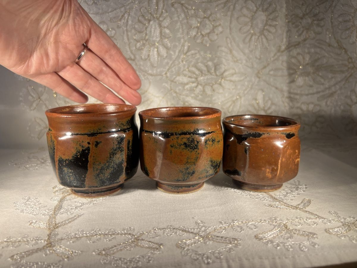 Ciotole: 3 Bols à Thé Grès Artisanal Bel Email – Nuovo (secondo la descrizione) da Genève venduto da DELIRBEADS 9