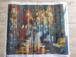 Diamond Painting Pärchen beim Spaziergang im Park, Herbst