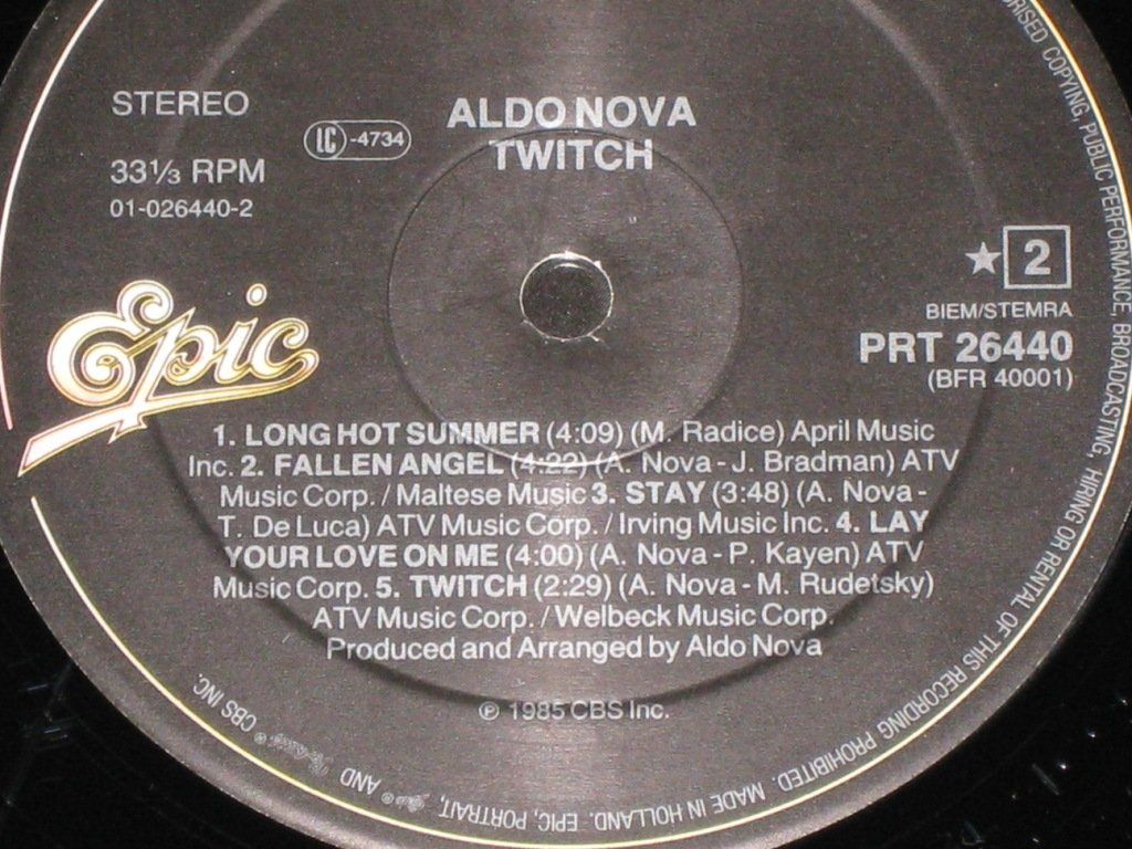 Dischi in vinile: LP - ALDO NOVA - TWITCH – Usato da Steckborn venduto da Quo7 2