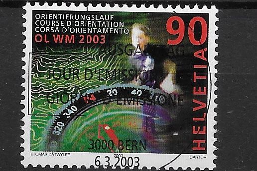 Tutti i francobolli: V1083 - Course orientation  vollstempel – Usato da Trélex venduto da Phil_Albert