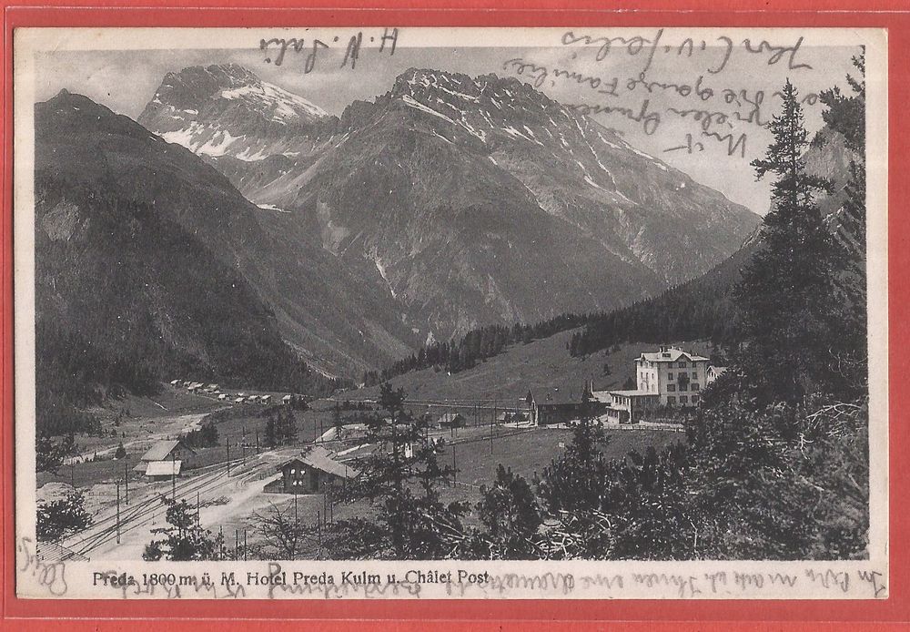 Preda mit Bahnhof und Hotel Preda Kulm - 1923 (Gebraucht) in Fislisbach ...