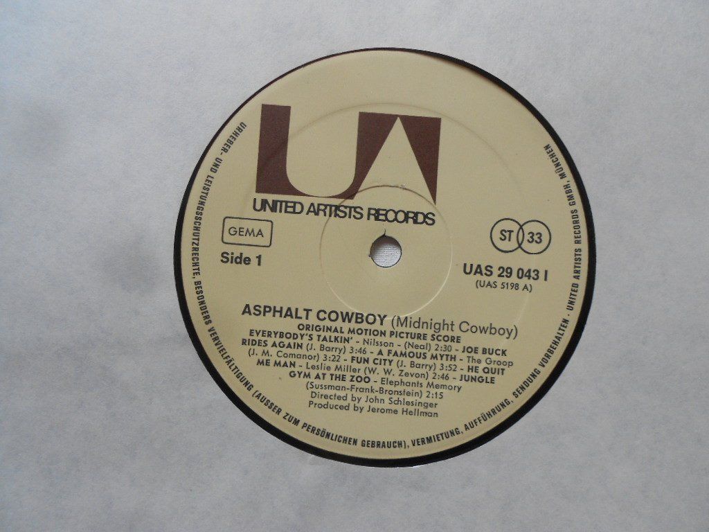 Dischi in vinile: ASPHALT COWBOY – Usato da Bex venduto da Giorgiob 2
