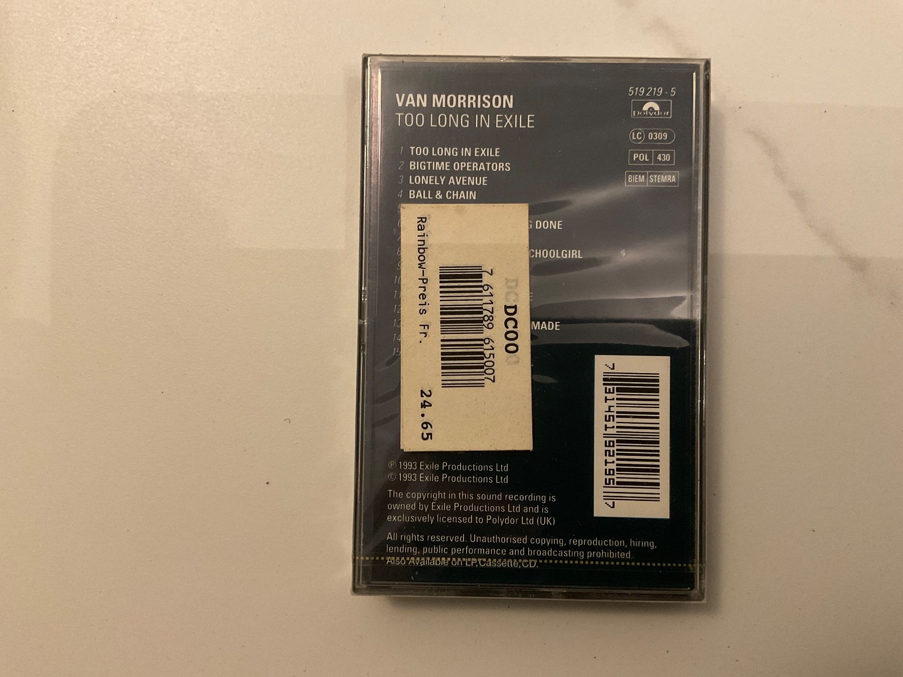 Kompaktkassetten: Van Morrison - Too Long in Exile - Cassette DCC digital – Neu und originalverpackt aus Renens VD von idr_bqn8 1