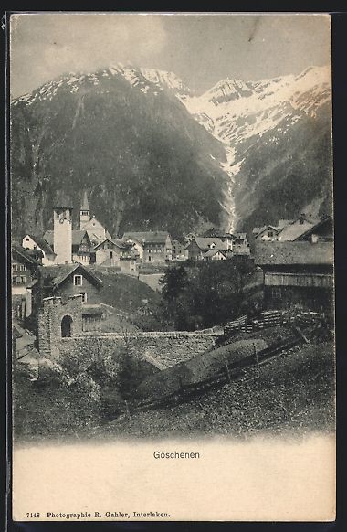 Cartes postales: AK Göschenen, Ortspartie, 1908 – D'occasion à Berlin par bartko-reher
