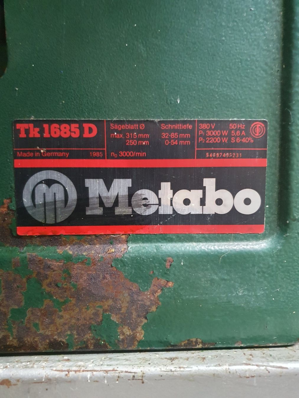 Tutte le macchine: Metabo tk 1685 Tischkreissäge – Usato da horw venduto da IMAGO-Luzern 1