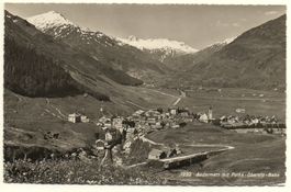 ANDERMATT mit Furka-Oberalp-Bahn
