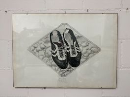 Hans SCHWEIZER Epreuve d Artiste Radierung Sneakers signiert