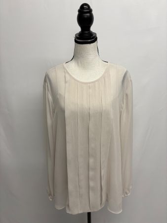 Luisa Cerano Bluse Gr. 42 creme beige Chiffon elegant