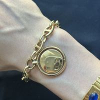 Fossil 18KGP Goldene Edelstahl Armkette