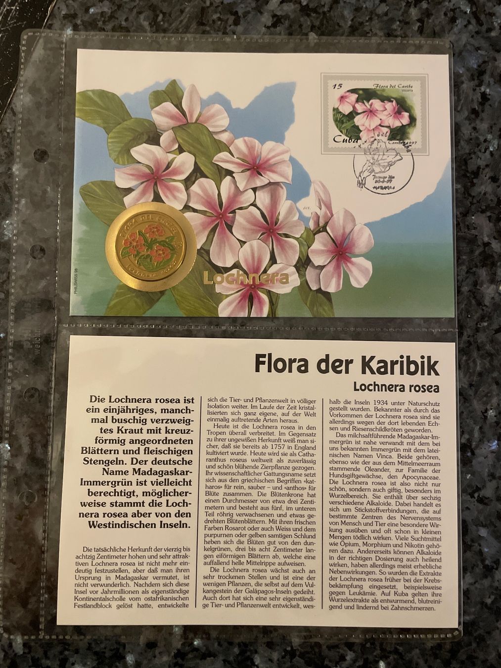 Tutti le monete: Numisbrief Flora der Karibik Lochnera – Nuovo (secondo la descrizione) da Schlossrued venduto da Julio25