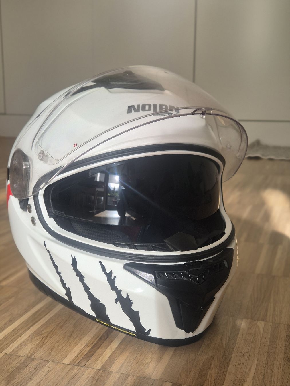 Caschi & visiere: Nolan N80-8 Classico Helm weiss – Usato da Basel venduto da nat_7wjt 2