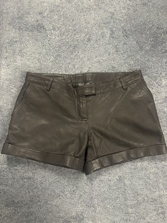 Echtleder Shorts, Gr. 44, Grau - Top Zustand 