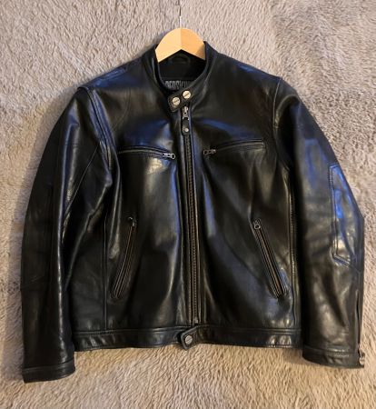 Veste * En cuir véritable noir * REDSKINS