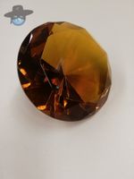 Glas Diamant Amber-farben / 10 cm